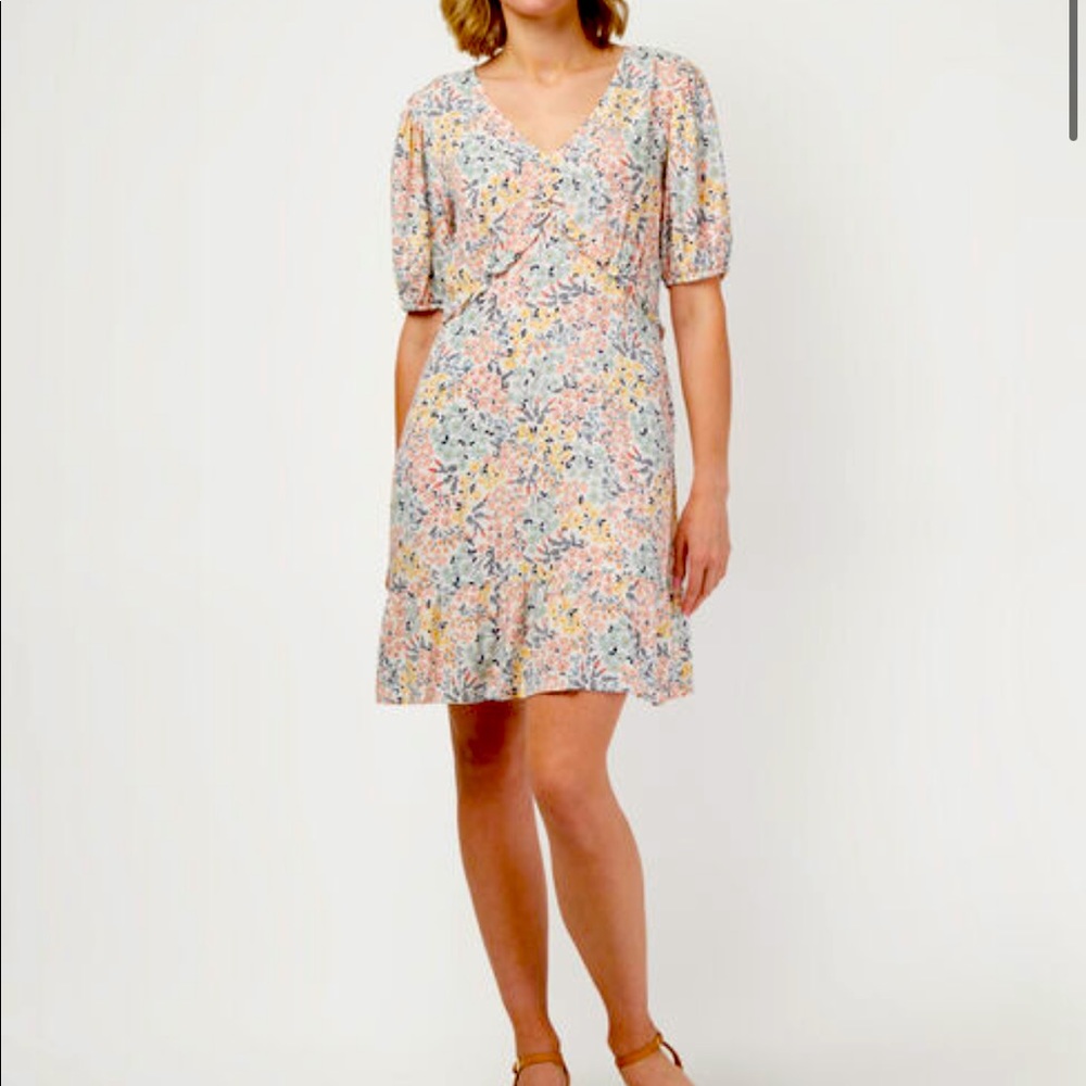 JEANSWEST | Sonia V Neck Casual/ Summer Dress | Coral Print | NWT | Size 12 - Picture 5 of 11